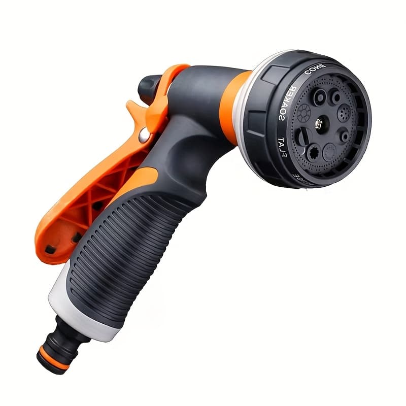 TEMU 8 Spray Patterns Heavy Duty Water Hose Nozzles High Pressure Shower For Watering Plants, Cleaning Cars, Showering Pets