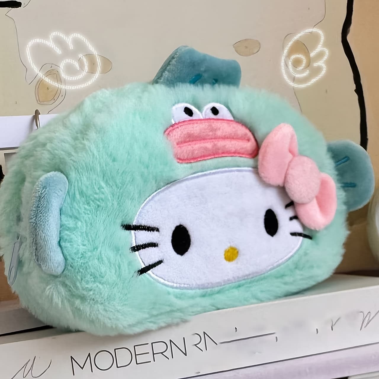 TEMU 1pc Clownfish Lightweight Pencil Case, Office Stationery Organizer Transformable Style Kt Cat Bag