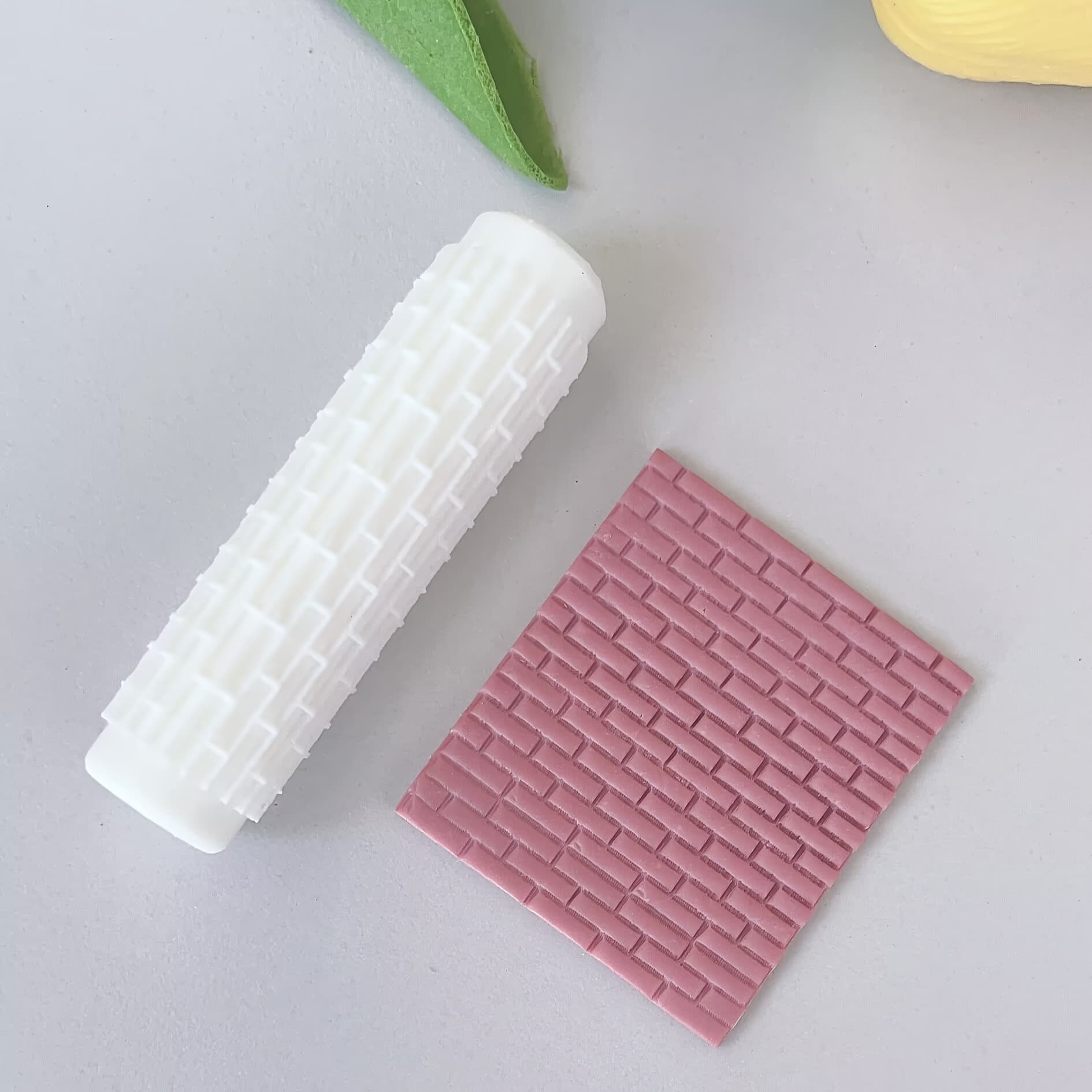 TEMU Soft Clay Earring Diy Mold, Handmade Embossing Roller Creative Brick Soft Clay Earring Mold, Clay Craft Tool Yg345