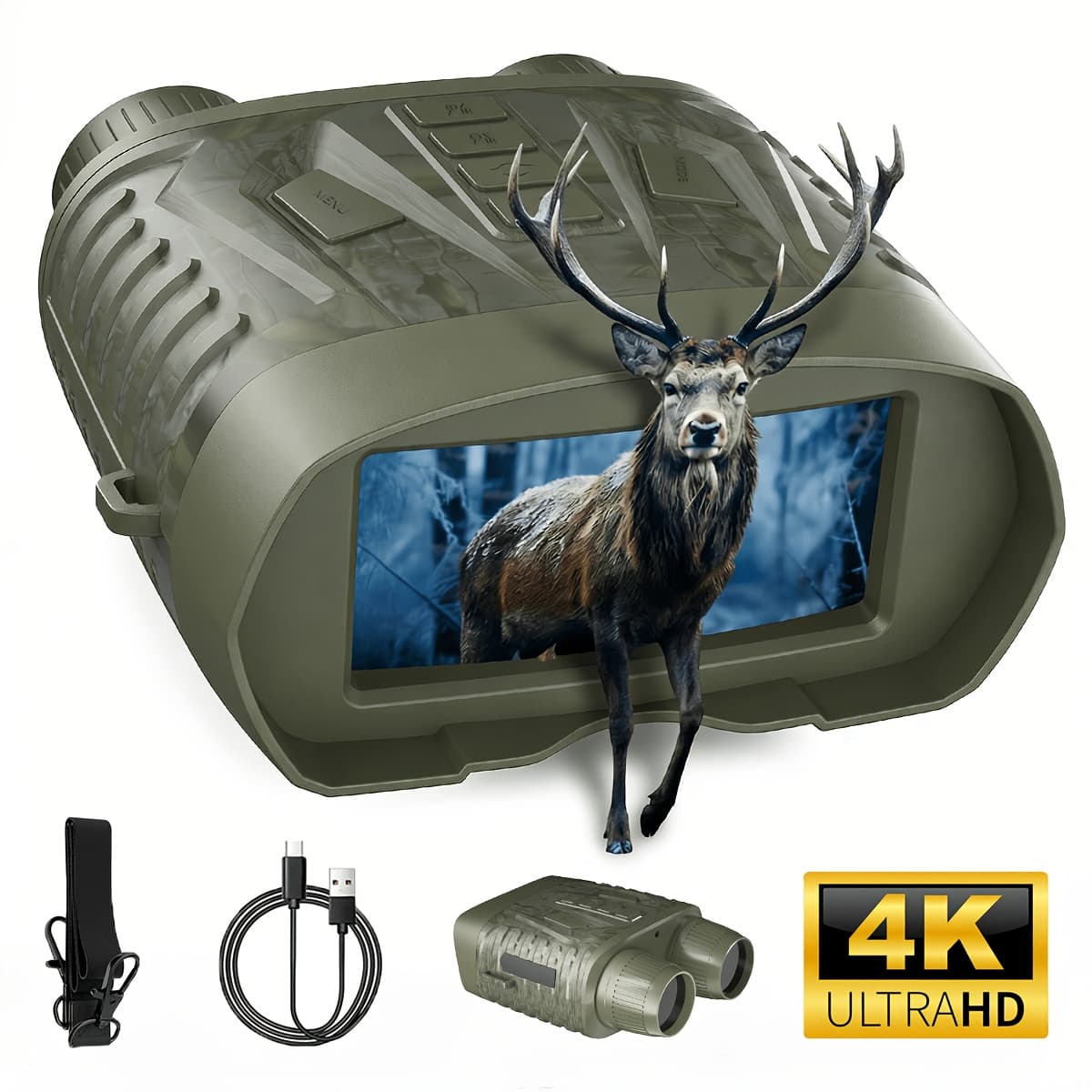 TEMU Camouflage 4k , 10x Night Vision Telescope For Adults/, Built-in Storage & Sd Card Insertable Night Vision Device, Suitable For Home Security, Field Observation, Camera/video