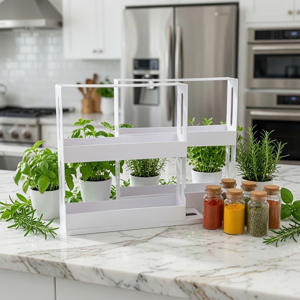 TEMU Storage Rack Sorting Rack Rotatable Seasoning Storage Box Kitchen Tool, Kitchen Accessories, Kitchen Organizers And Storage, Christmas Decorations For Home