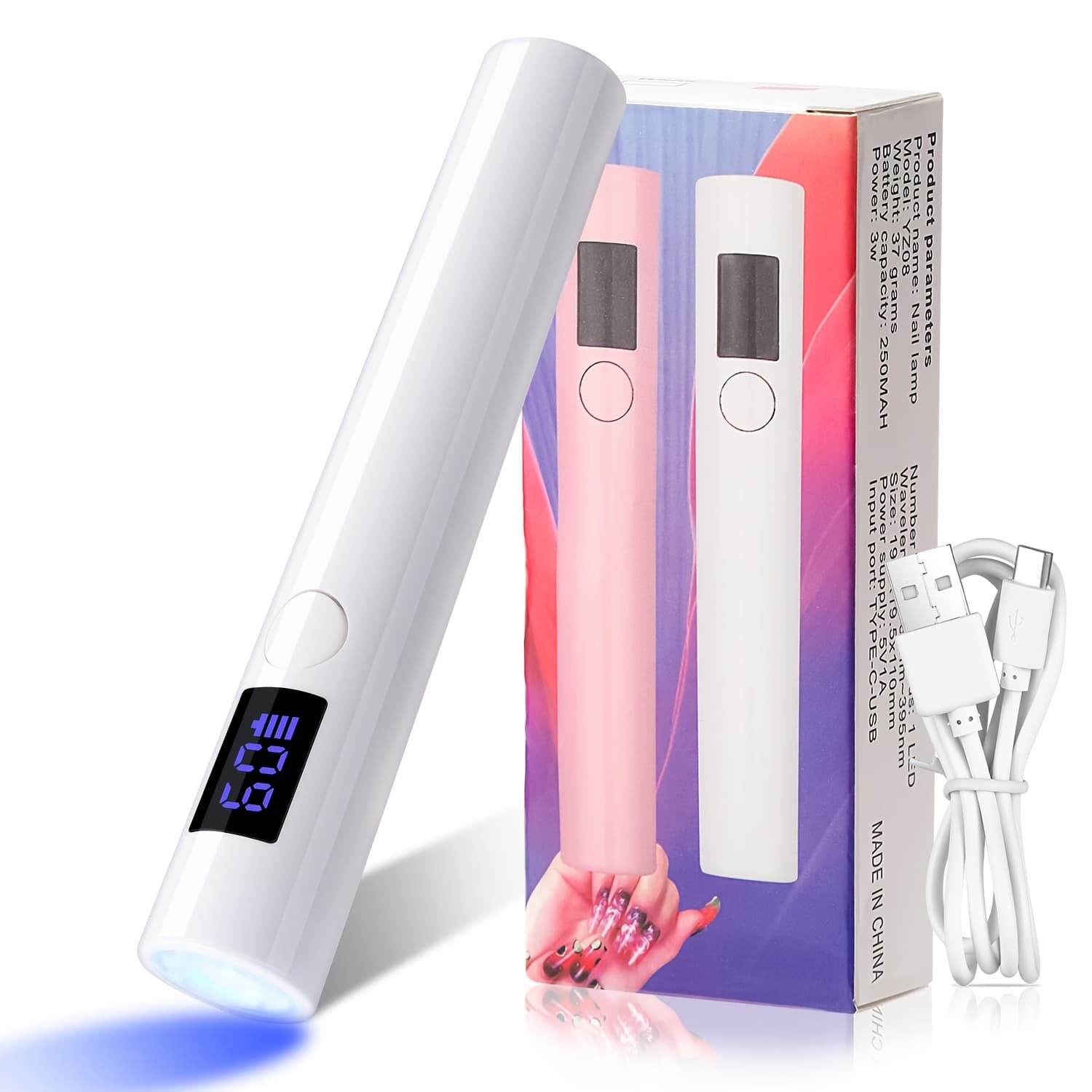 TEMU Mini Led Nail Lamp Dryer, Portable Usb Rechargeable Quick Drying Light For Gel Nail Polish, Handheld Manicure Machine