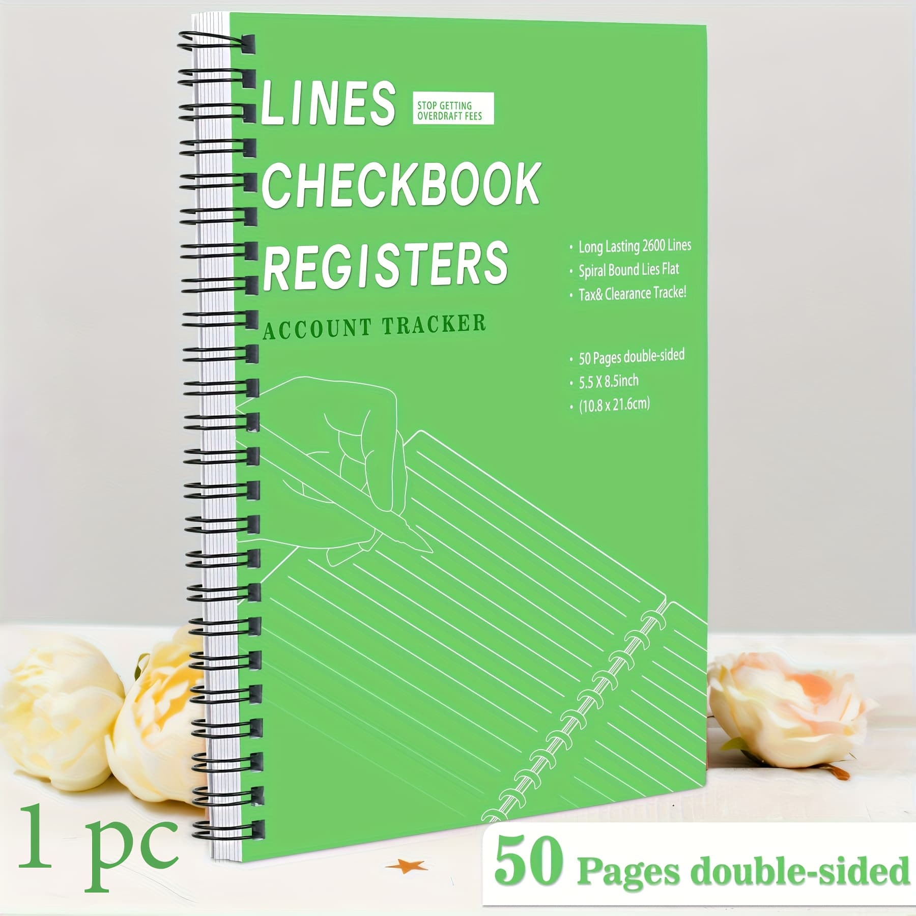 TEMU 1 Hardcover Account Book, 100pages Newly Upgraded Thickened Paper, 5.5*8.5 Inches, Small Business Account Book And Bank Accounting Journal For Personal Use, Account Notebook To Track Accounts
