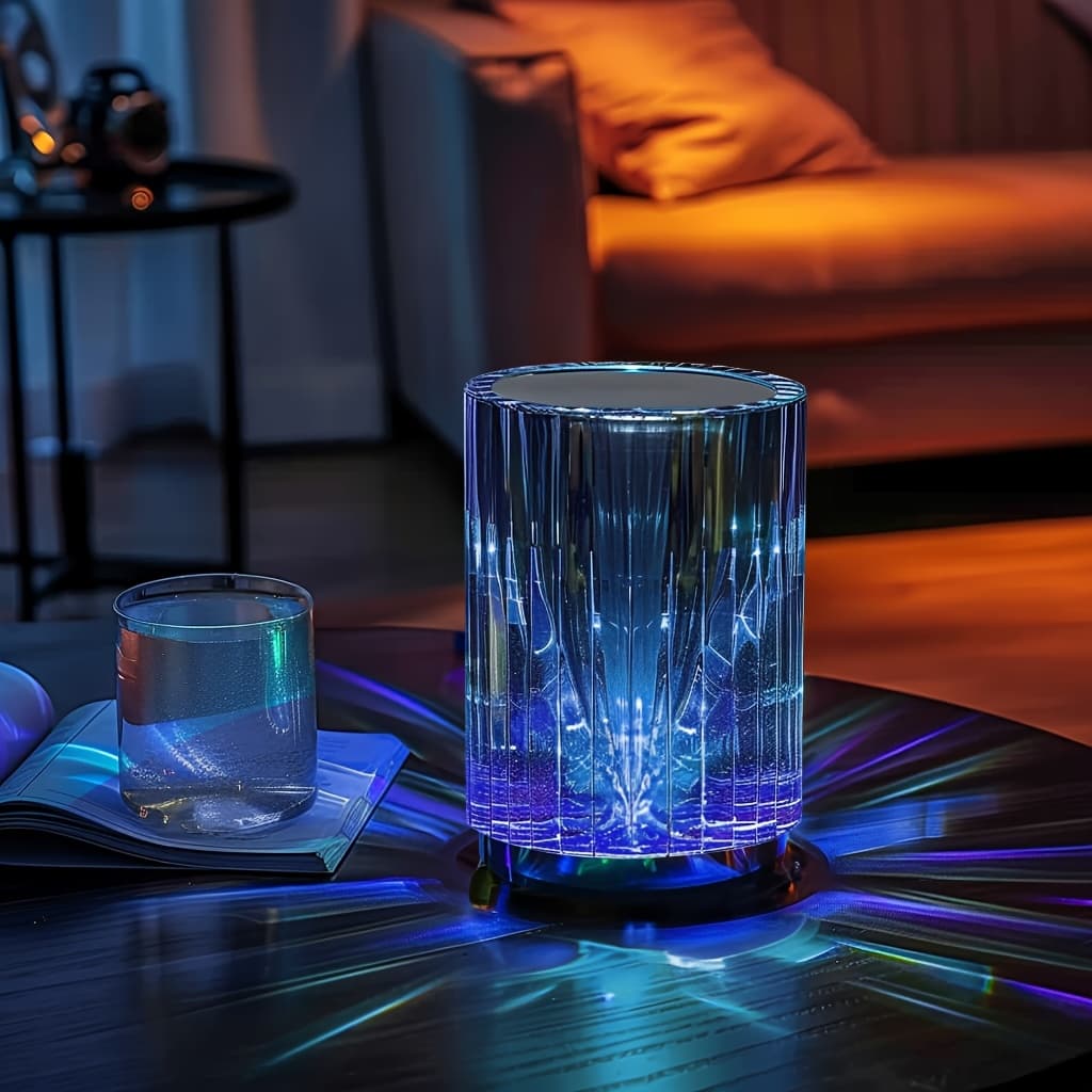 TEMU Line Atmosphere Lamp | Modern Minimalist Night Light For Bedroom, Luxurious Crystal Table Lamp With Dimmable Lighting, Perfect For Trends