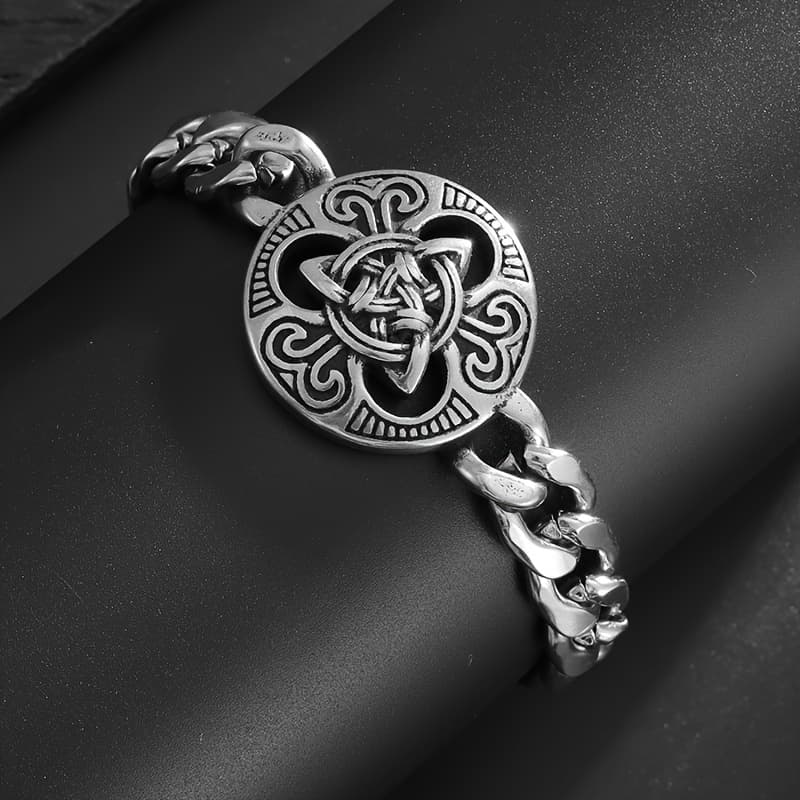 TEMU 1pc Men's 304 304 304 304 Stainless Steel Retro Celtic Knot Bracelet Hip Hop Jewelry Gift