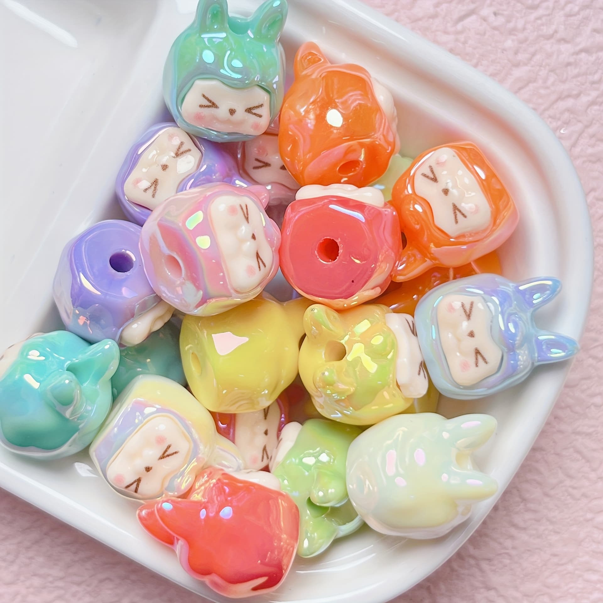 TEMU 10/20pcs Cute Cartoon Resin Charms For Jewelry Making Bulk 3d Mini Charms Cartoon Animal Ornament Diy Cute Charms For Bracelets Necklaces Earrings