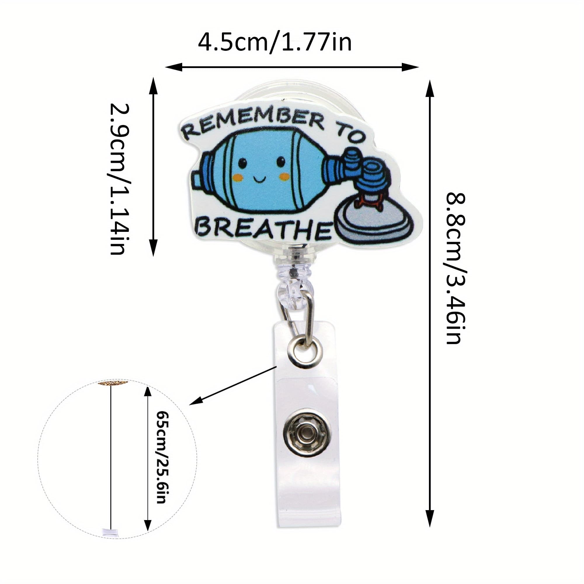 TEMU 2d 1pc Of Acrylic Retractable Badge Holder For Hospital Nurses, Featuring Retractable Design, Suitable For Nursing Id Cards, And Includes A Clip For Attachment