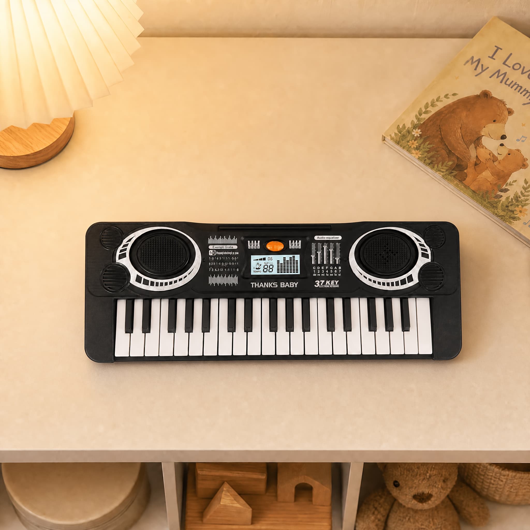 TEMU 37-key Piano Keyboard, Beginner's Electronic Organ, Early Childhood Education Music Toy, Suitable As A Perfect Gift For Boys And Girls Aged 3 To 12