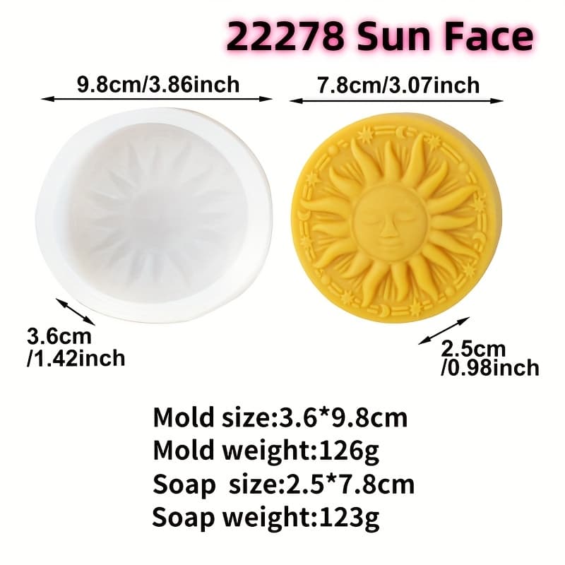 TEMU 3d Flat Soap Candle Making Silicone Mold Abstract Moon Goddess Pillar Plaster Epoxy Resin Tool Festival Tabletop Decor