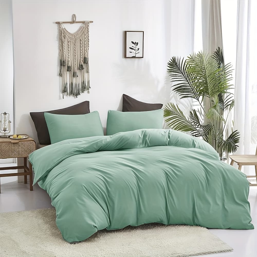 TEMU Hotel Quality 3pcs Bedding Duvet Cover Set(no Comforter) - Super Collection - Lightweight, Cooling Duvet Cover - Includes 1 Duvet Cover & 2 Pillowcases, Perfect For Bedroom Or