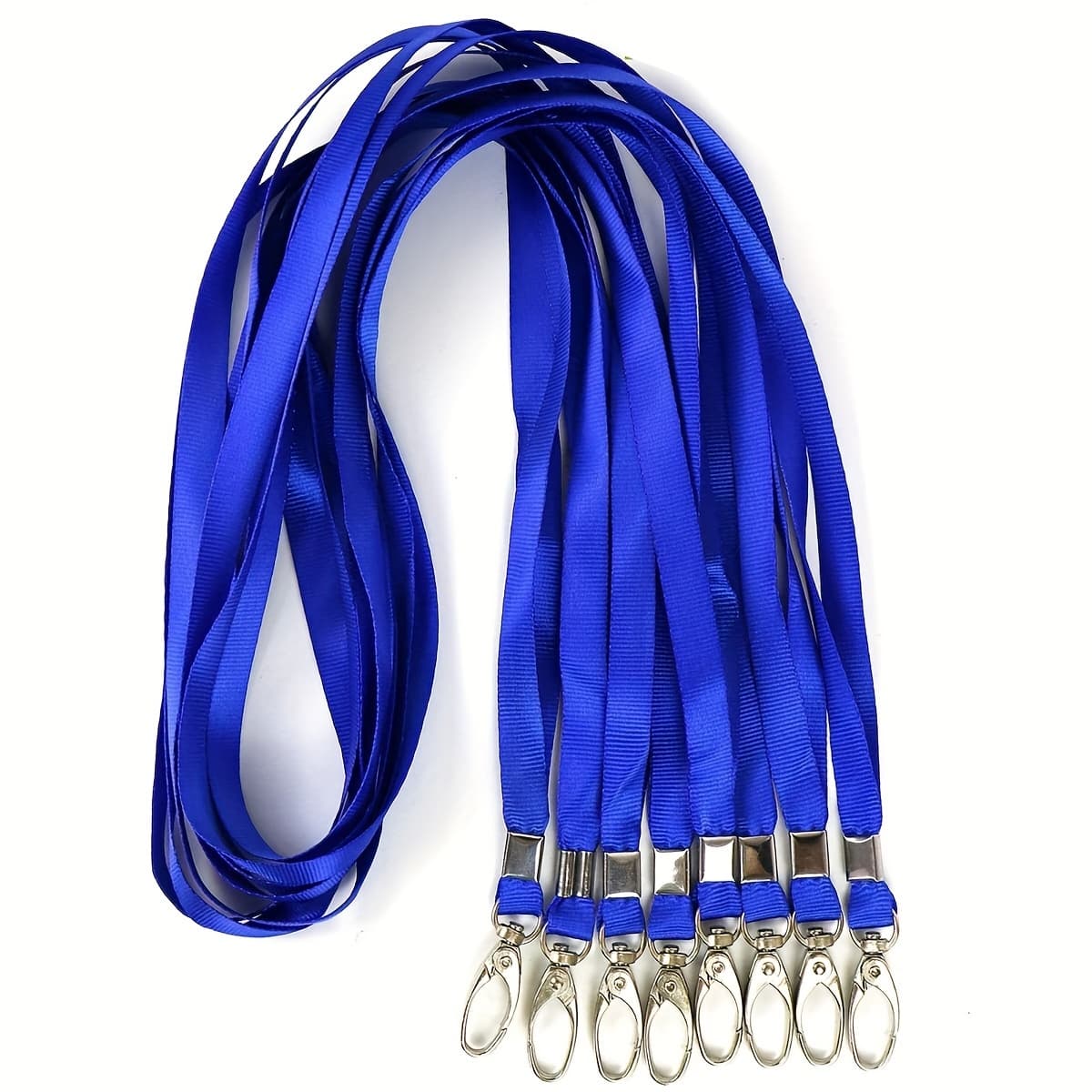 TEMU 2d 10pcs Blue Nylon Lanyard With Swivel Hook For Office And School Use