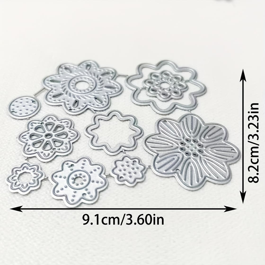 TEMU 1pc Flowers Metal Die Cut, Diy Scrapbooking Embossing Stencil, Handmade Greeting Card Making Metal Cutting Dies, Gift Card Making Tools