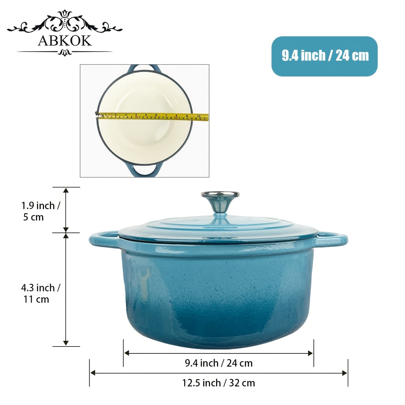 TEMU Enameled Cast Iron Dutch Oven With Lid- Nonstick Soup Pot 4.2qt-heavy Duty & Oven Up To 500° F For Bread Baking, Braising, , Roasting-home Kitchen Cookware