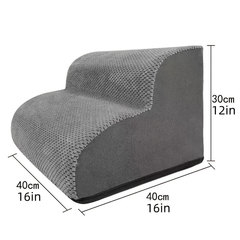 TEMU For Small : Soft High-density Foam Pet Stairs/ramp - Extra-wide Non-slip Dog Steps Suitable For High Beds, Couch, Pets, Doggie Ladder For Injured Dogs