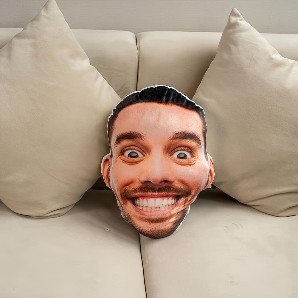 TEMU Personalized Soft Pet Photo Pillow - Custom Dog Cushion Featuring Realistic 3d Print, Ideal For Bedroom, Sofa, Or Car Decoration, Unique Gifts And Home Additions