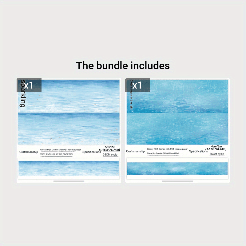 TEMU Two-meter Roll Of Ceenie And Paper Tape Handbook Material Sticker With Release Paper Special Ink Decorative Tape