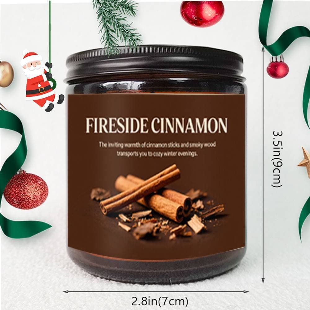 TEMU 1pc Lavender Scented Candle Merry Christmas Cinnamon Decor Festive Decoration Holiday Gift Idea For Christmas Eve Christmas Day Seasonal Home Fragrance Cozy Atmosphere