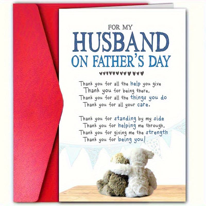 TEMU A Lovely Father's Day Card With An Envelope, Perfect For Expressing Love To Husbands, Wives, , . Suitable For , Greetings, And , This Easy Father's Day Card For My Husband On Father's Day