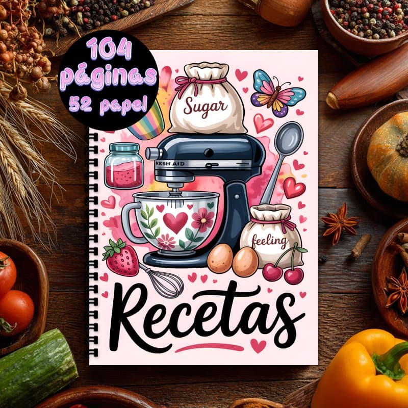 TEMU 1 Spanish Recipe Book With Spanish Labels And Bilingual - A5 Spiral Notebook, Suitable For Meal Planning, Diary - Undated Blank Pages, Spanish/english Diary, For Chefs And Spanish