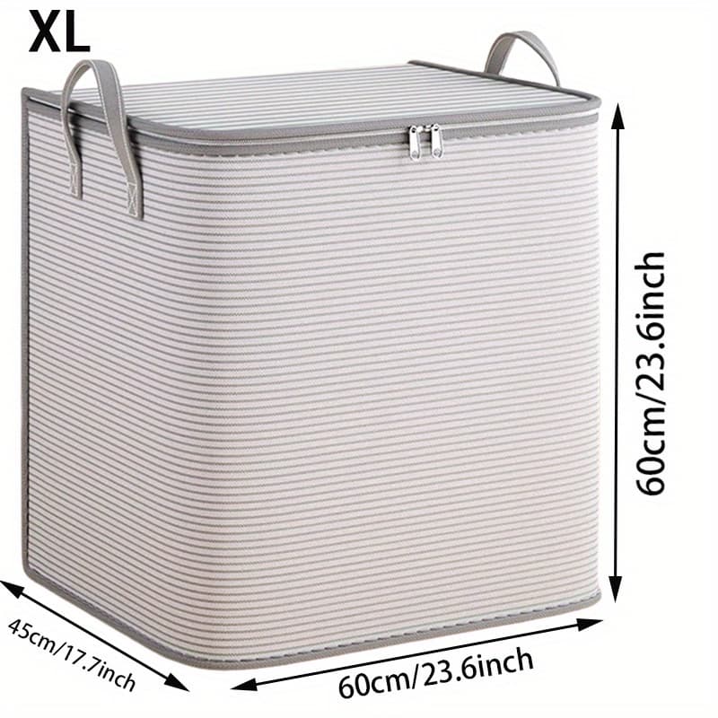 TEMU Clothes Storage, 1pc Storage Bags, Blanket Storage, Foldable For Storage, Clothes Organizers And Storage With Lids And Handle, Comforter Storage Bag, Clothes Storage Bins, Under-bed Storage