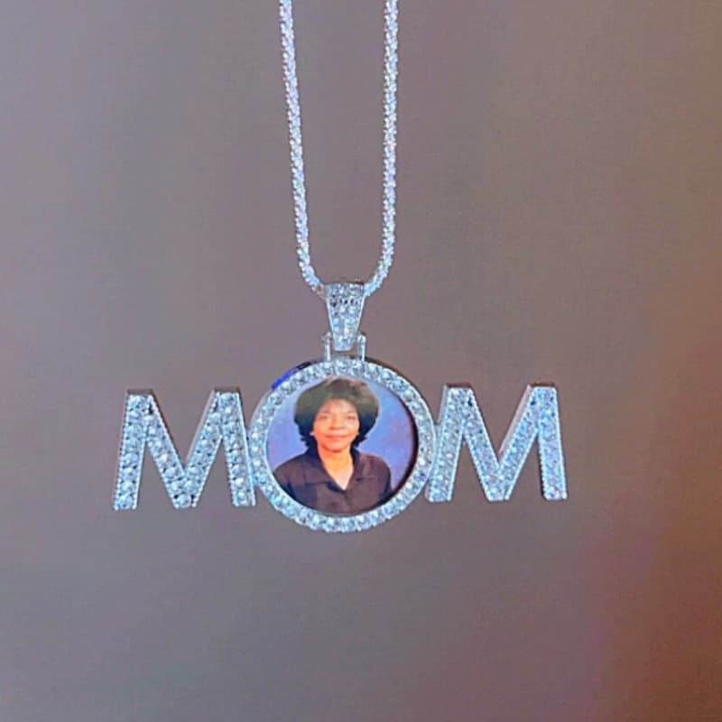 TEMU Customized Photo Necklace, Gift, Customized Photo Pendant, Commemorative Jewelry, Gift For Mom