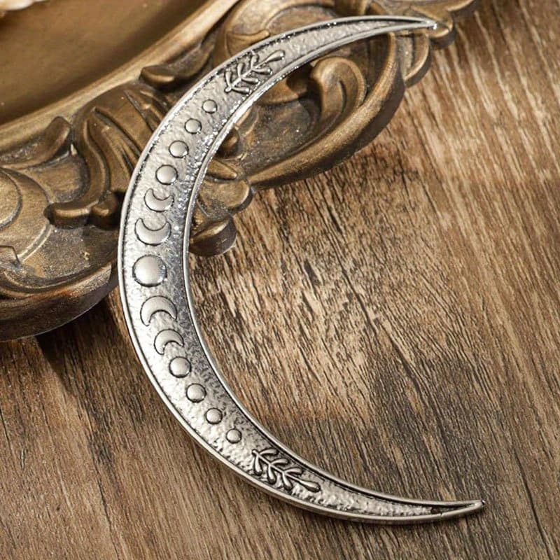 TEMU Vintage Nordic Style Moon Headwear For Women, Fashionable Trendy Hairpin Hair Accessory With , Perfect Valentine's Day, , And Birthday Gift
