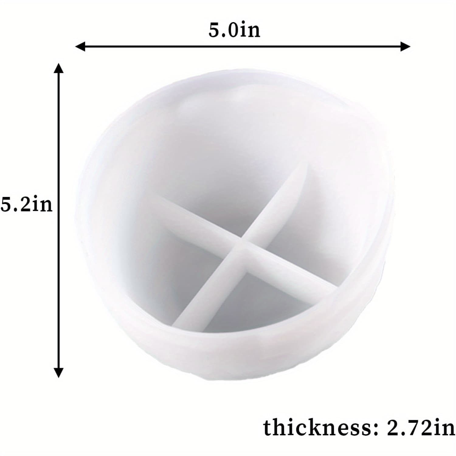 TEMU Bowl Resin Storage Box Silicone Mold Unique Container Jewelry Holder Candle Vessel Epoxy Resin Concrete Cement Diy Art Craft Trinket Jar Dish Plant Pot Table Home Decor