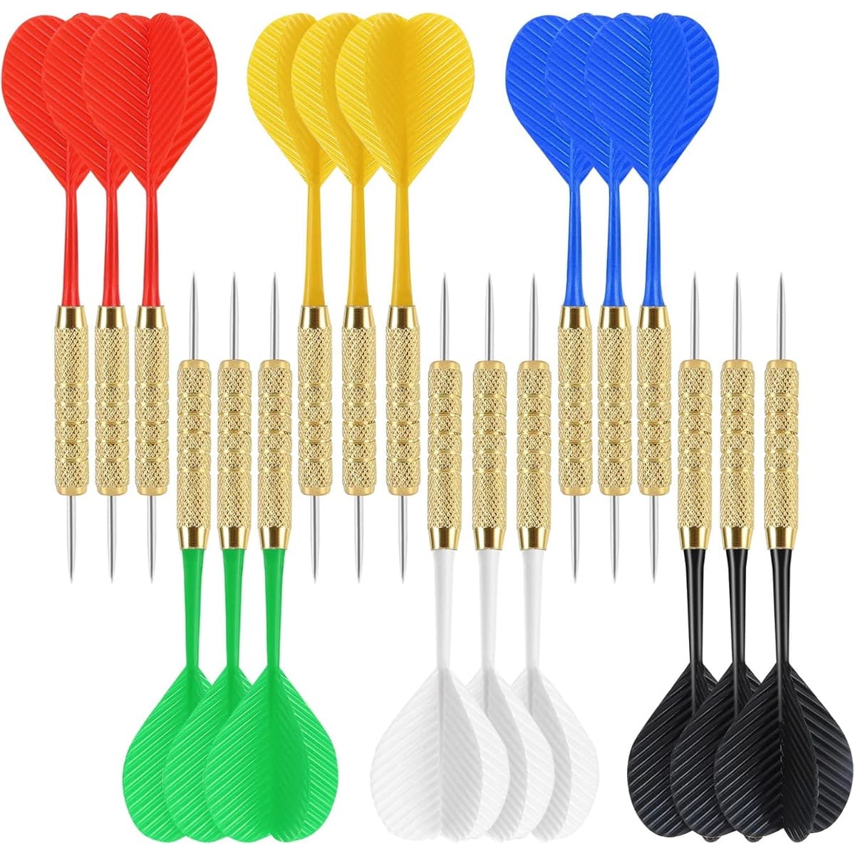 TEMU 18 Pack 18 Grams Steel Tip Darts, Metal Darts For Dartboard