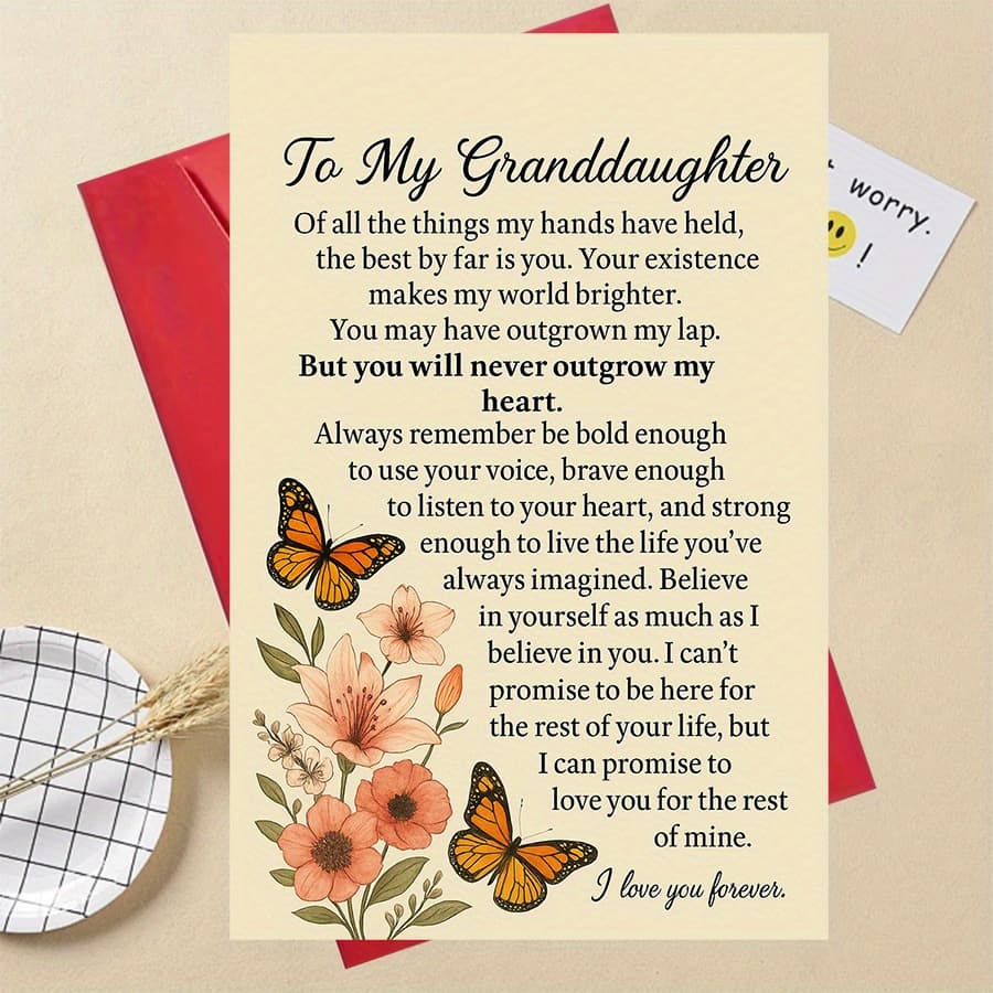TEMU 1pc Of Funny Gifts "a Present For Grandparents – A Love Letter For A Granddaughter, An Inspirational For , A And Message Of " School