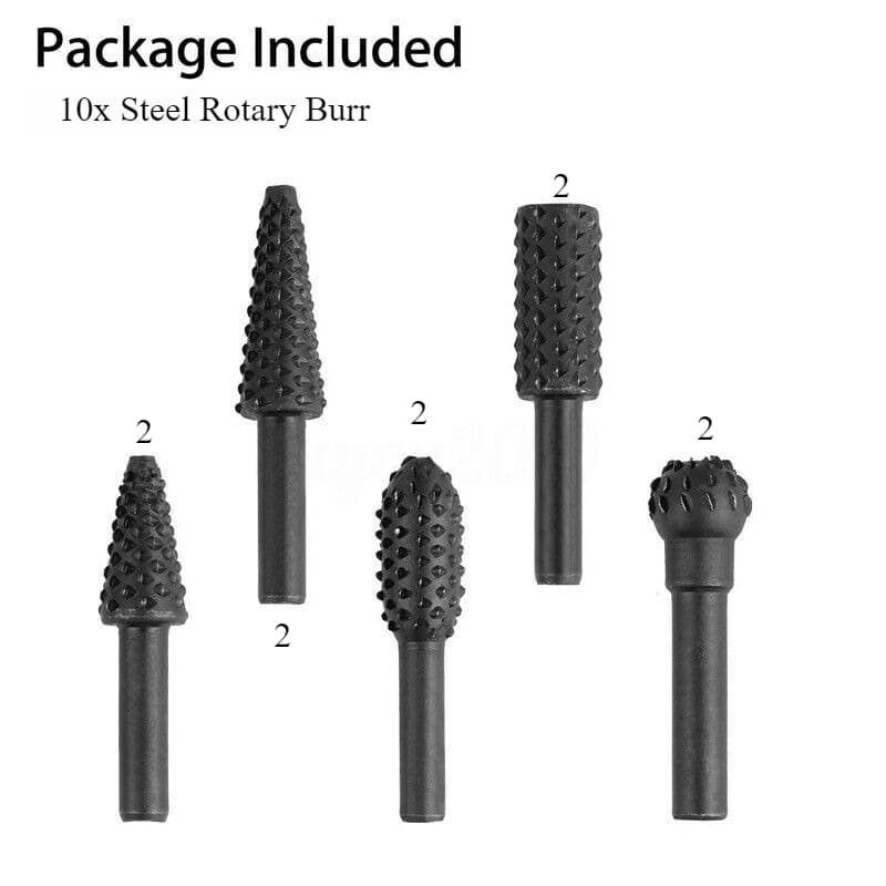 TEMU 1/ 4-inch 10pcs Drill Bit Set, Woodworking Tools, Wood Carving Tools, Wood Cutting Tools, Work Drill Bit Set