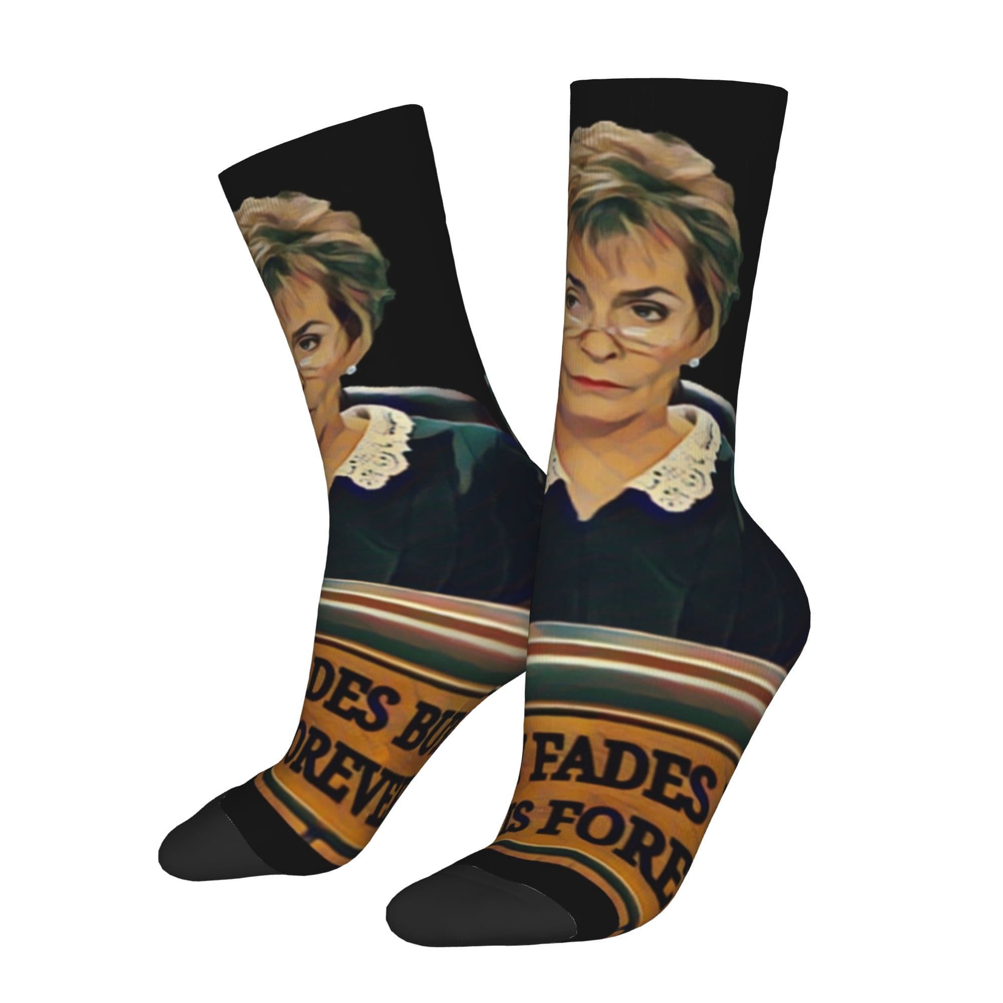 TEMU Men' Themed Crew Socks - Random Iconic Print, Urban Style Suitable For Office, Streetwear & Weekend Wear, Comfortable For Daily Dressing, Novelty Gift For Fans