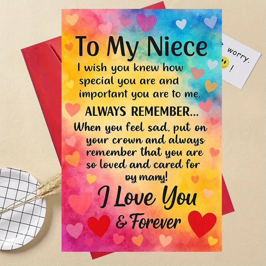 TEMU A For My Niece That Conveys Encouragement And , Making It An Ideal Present For Family Events, Birthdays, To Your