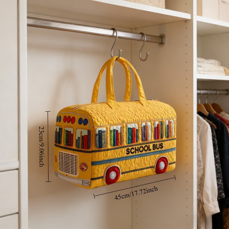TEMU Fashionable Yellow Quilted Travel Bag Embroidered Craft Tote Bag Multi-functional Family Bag Handbag