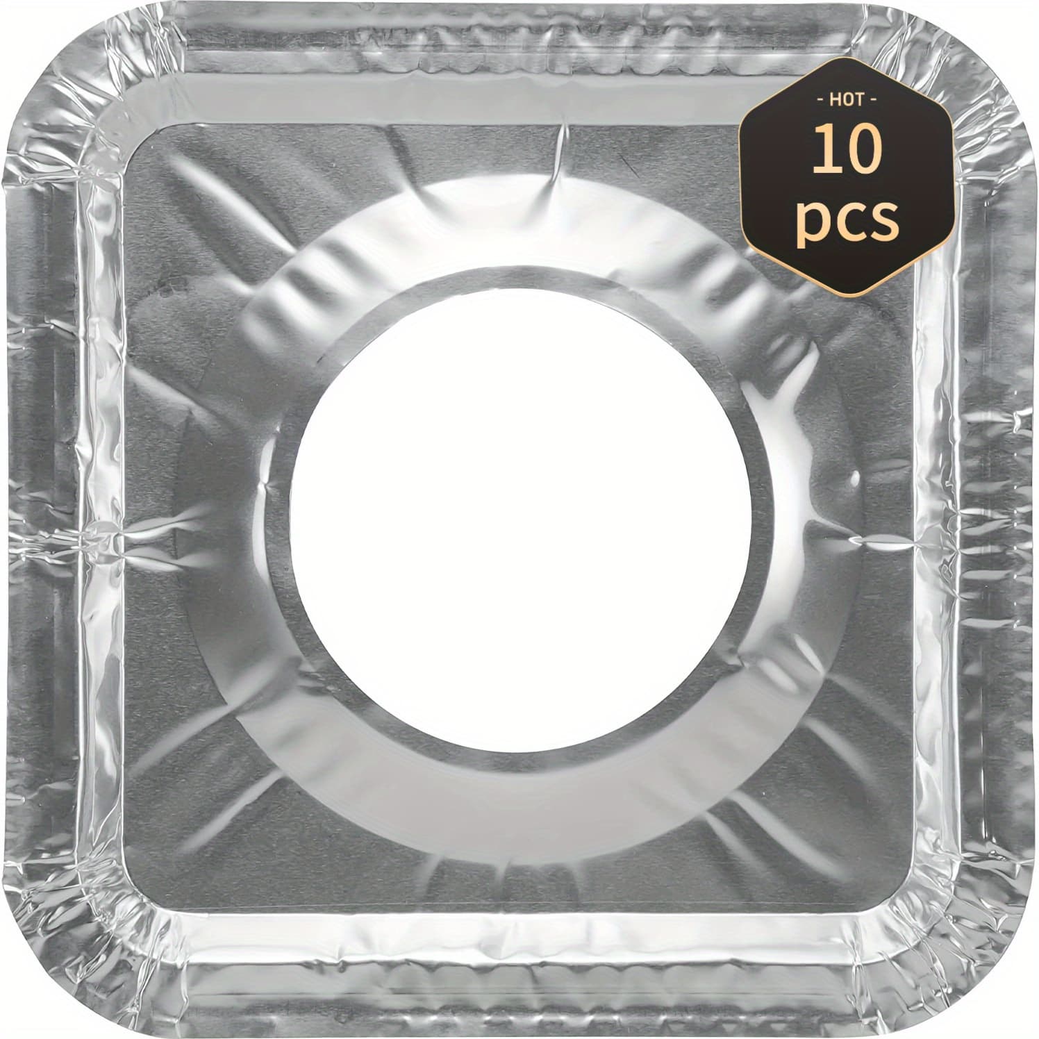 TEMU 10pcs 8. Aluminum Foil Stove Burner Covers- Range Protectors, Disposable Gas Burner Liners- Easy To Clean