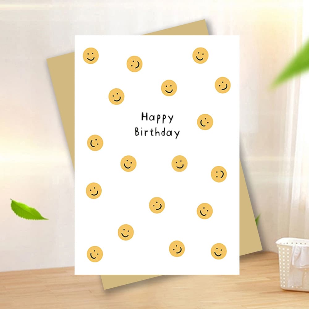 TEMU 1pc, Funny Card, With Envelope, High-, 6.29" X 4.33", Happy Birthday Greeting Card With Faces For Anyone - Perfect For - Ideal For Any Recipient, Birthday Card, Small Business Supplies, Thank You