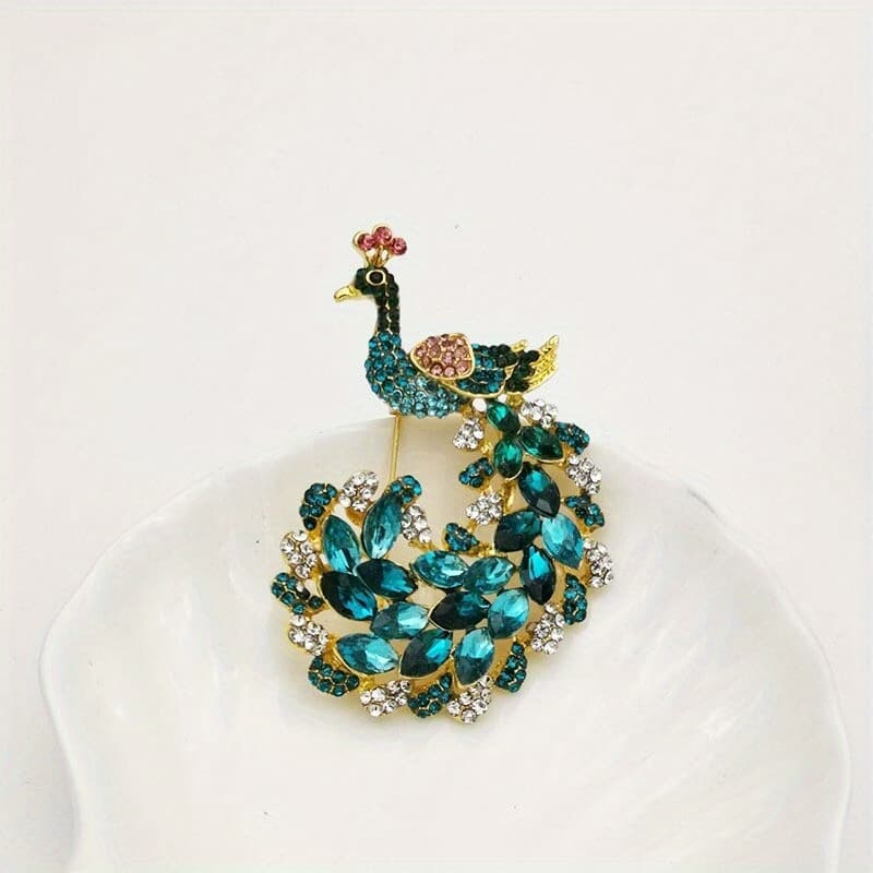 TEMU Baroque Luxury Sparkling Pearooster Design Men's And Women's Brooch Pins