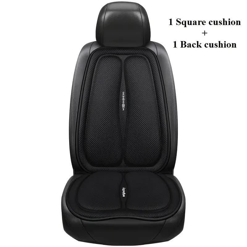 TEMU Two-part Car Seat Cushion For The Front Single Seat, Suitable For All With Cooling And Warming Features, Made From Breathable Space Layer Material For And Easy Setup