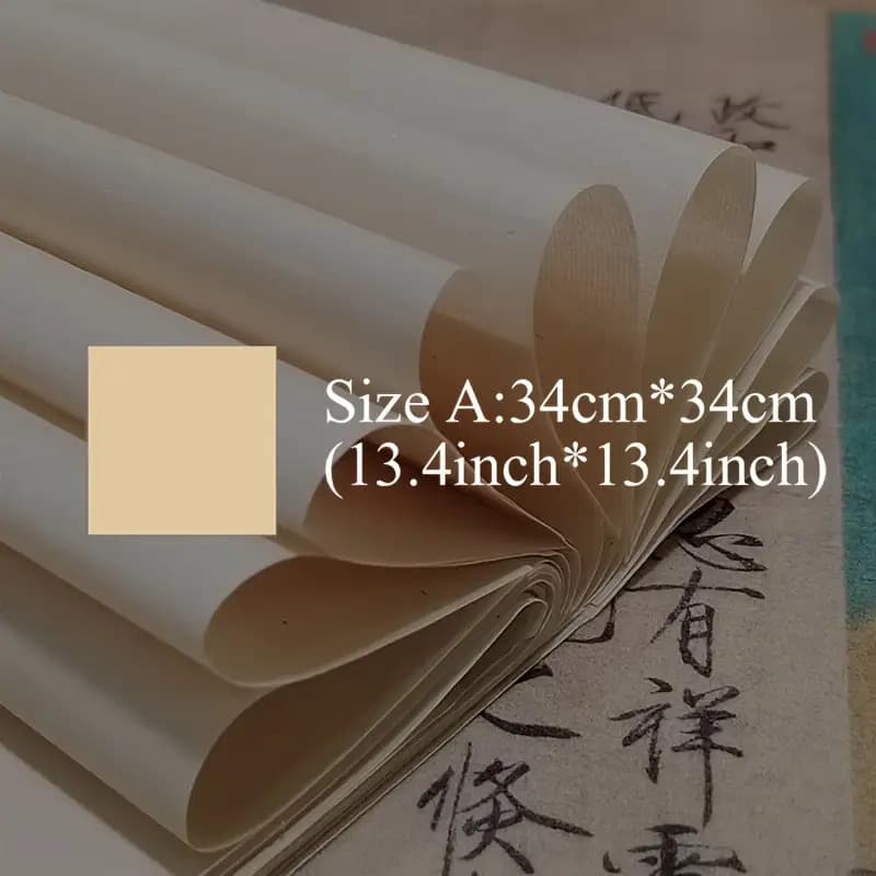 TEMU 50 Sheets Of Antique Color Calligraphy Xuan Paper, Traditional , Delicate And , Rough On , Ink Does Not Bleed, Suitable For Small Regular Script, Regular Script, Chinese Painting, Sizes