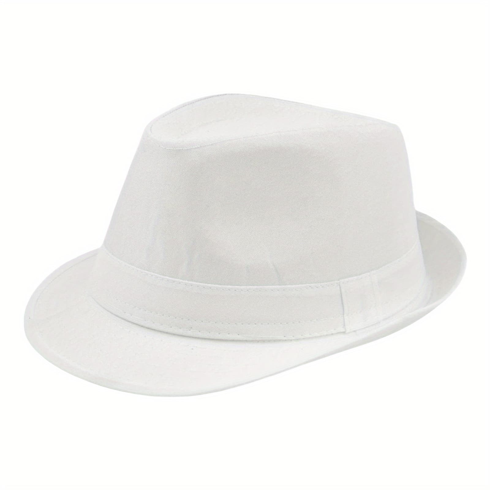 TEMU Solid Color Fedora Hats For Men Women Fashionable Trendy Jazz Top Hat Casual Sun Hat For Daily Party Stage