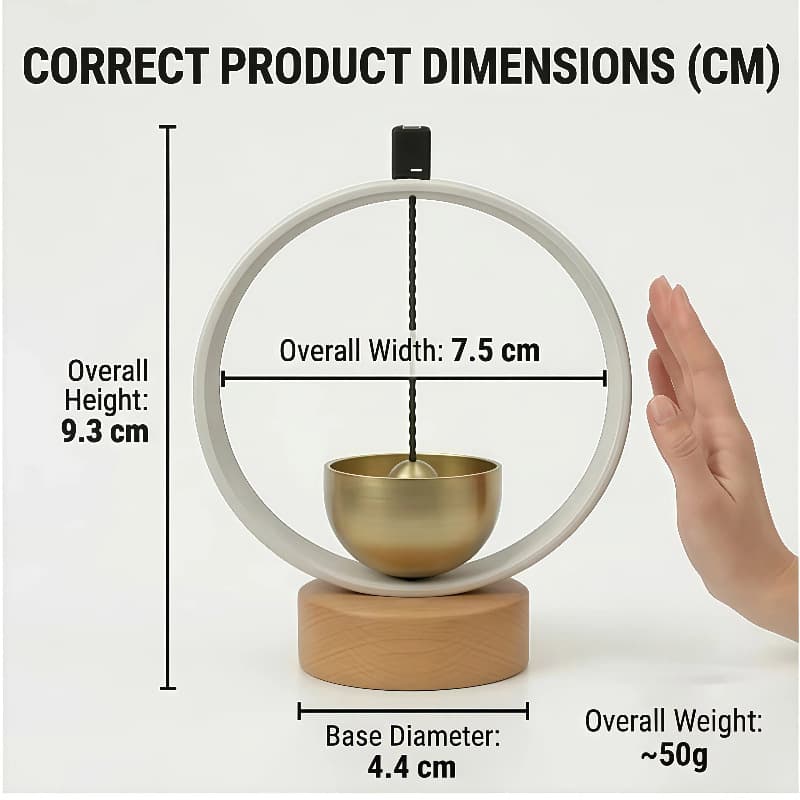 TEMU 1pc Singing Bowl Yoga Wind Chime Sound Bowl Handmade Copper Meditation Instrument Copper Bowl Basin Mindfulness Sound Round Doorbell