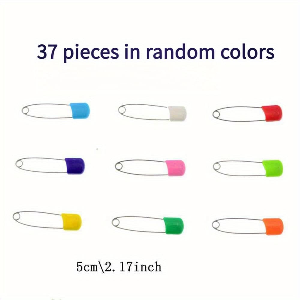 TEMU 37pcs Large Capacity Safety Pins Set | Suitable For Usage , Such As Stage Costume Fixing, Exhibition Setup, Mixed Color