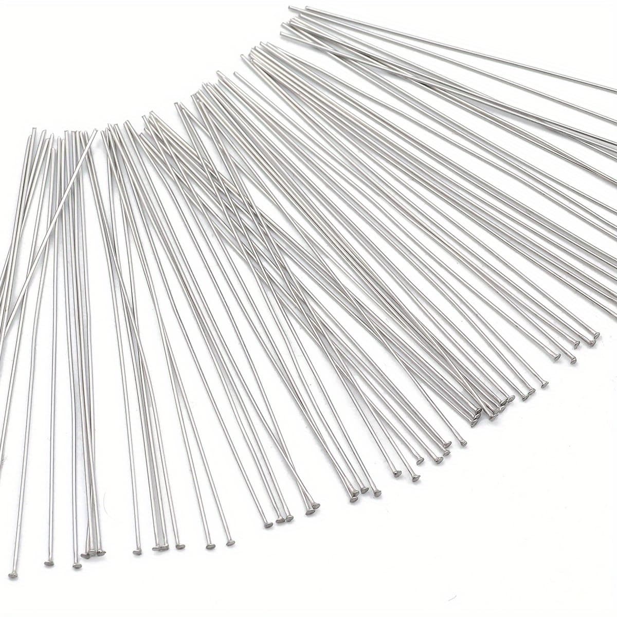 TEMU 400pcs Stainless Steel T-pins 70mm Pins For Jewelry Making, Earrings, Bracelets, Necklace Craft Supplies