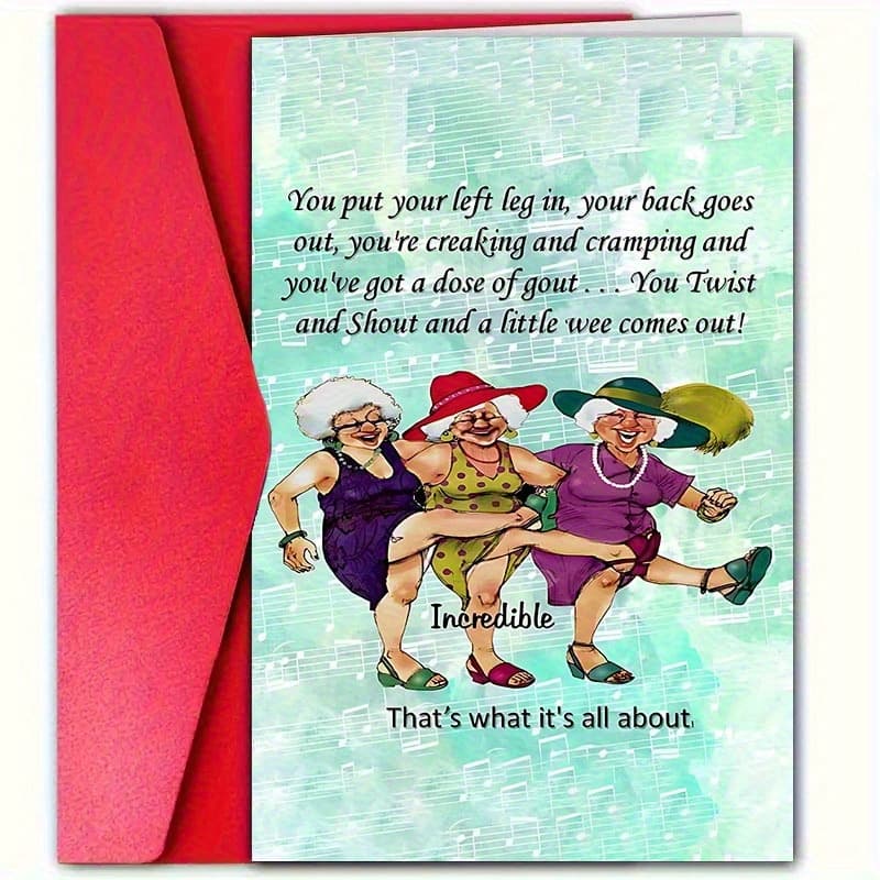 TEMU 12 Sets (6 Cards+6 Red Envelopes), Fun Friendship Card With Envelope, Suitable For , , Card, Thank You Card, Words, Feelings, High-quality Greeting Card