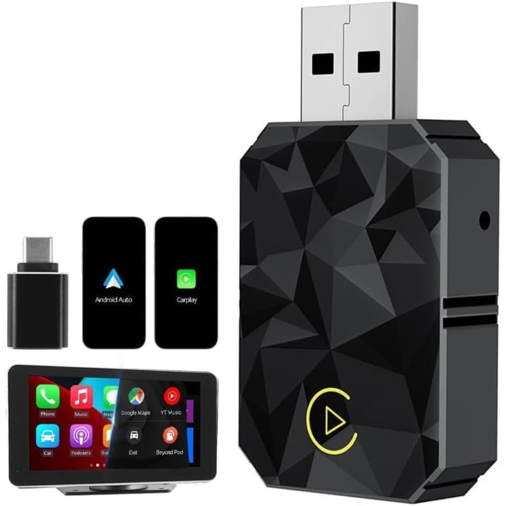TEMU And Auto Adapter, Mini Universal Carplay Dongle, Wired To Wireless Usb Connector, Support Online Updates, Fast And Stable, Compatible With 98% Factory Wired Cars
