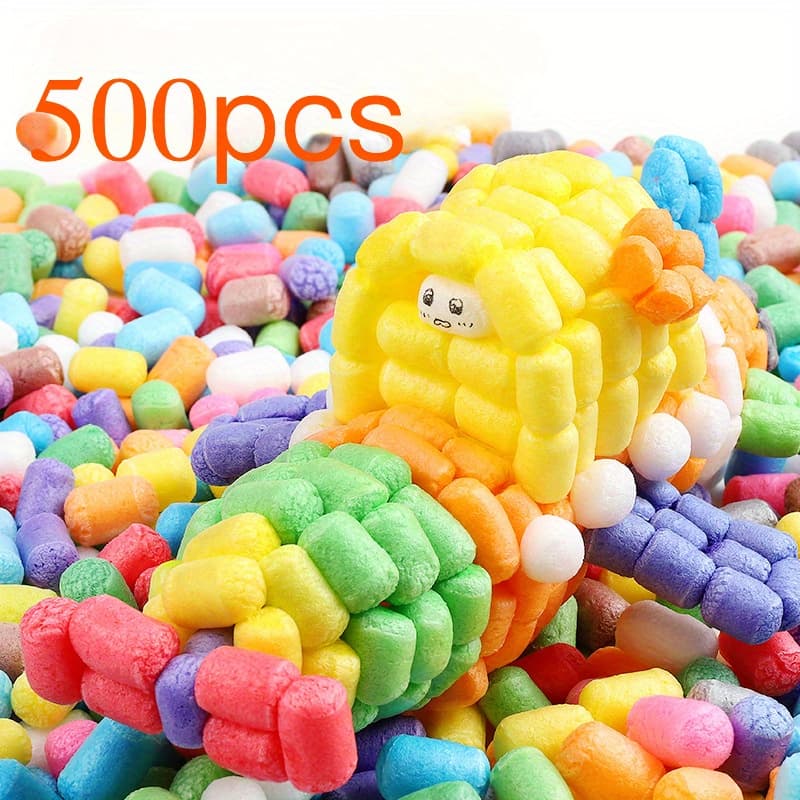TEMU 500pcs Kit, Building & Model Making Set, Art Supplies, Foam Material For Diy Projects And Decorations