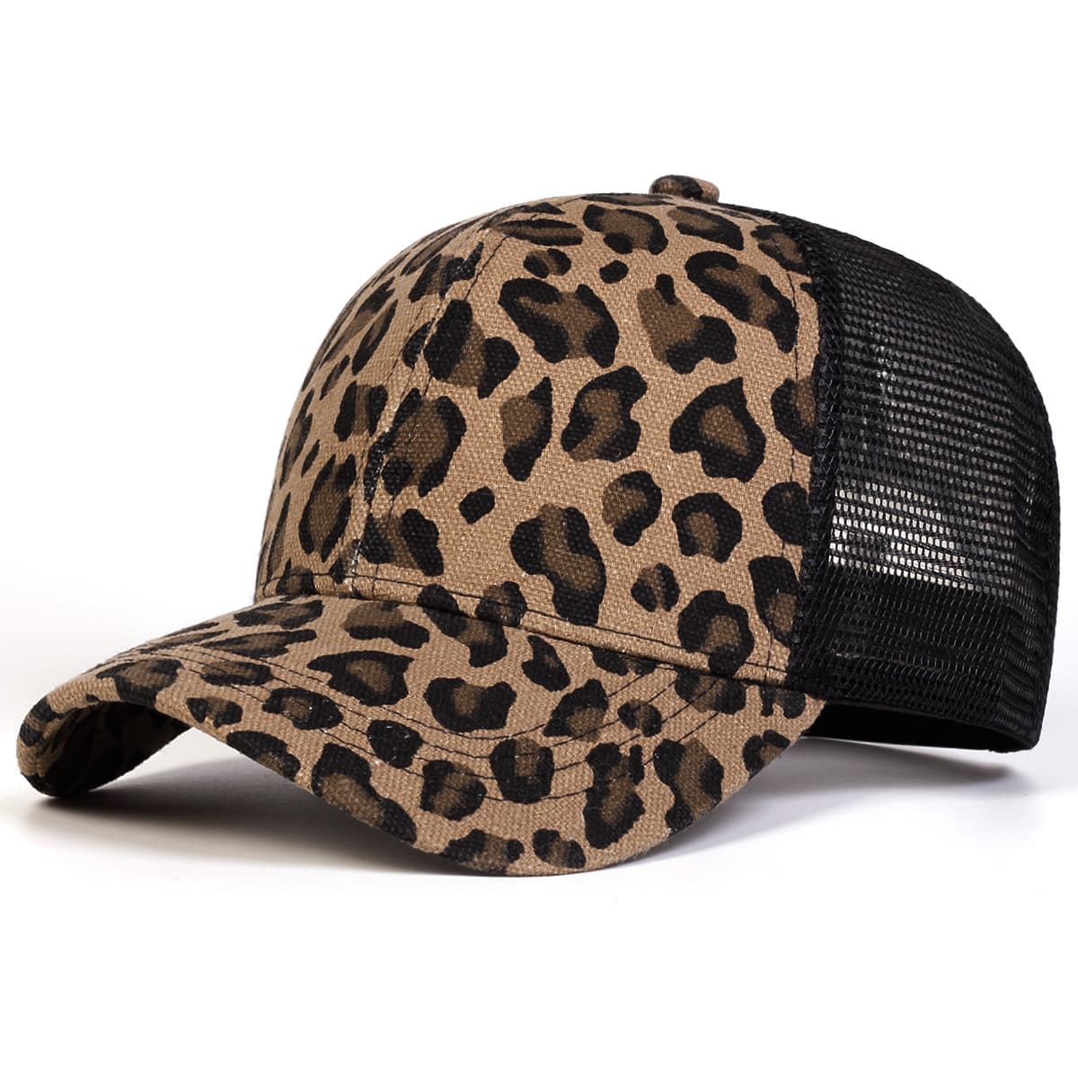 TEMU Women's Leopard Baseball Outdoor Adjustable Fashion Casual Hat Suitable For Spring Summer Travel Beach Party