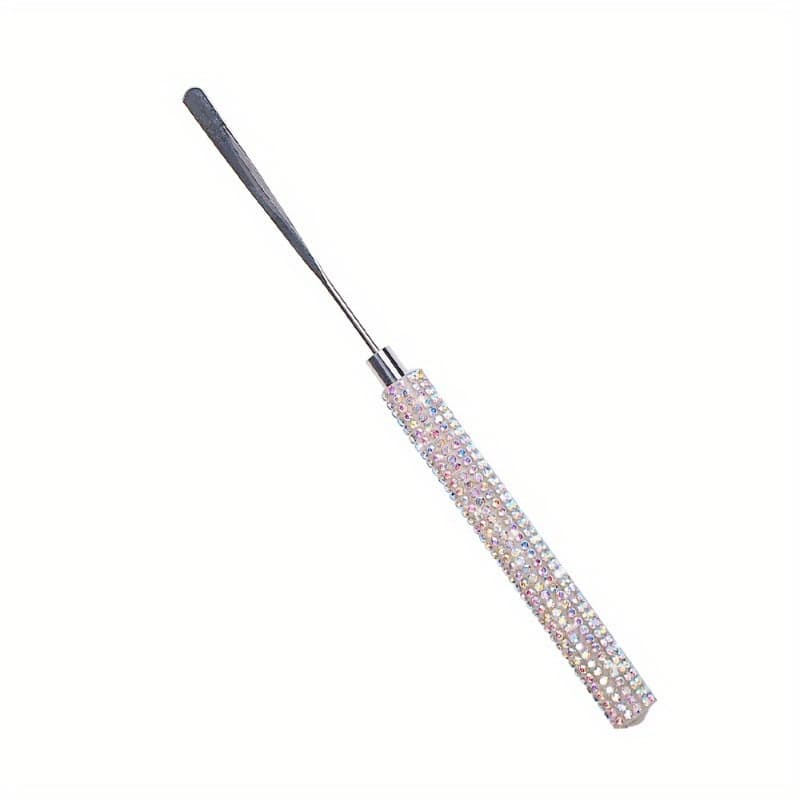TEMU 1pc Glitter Mixing Stick Nail Art Tool, Nail Mixing Stick, Nail Color Mixing Stick, Stainless Steel Nail Polish Gel Scooper