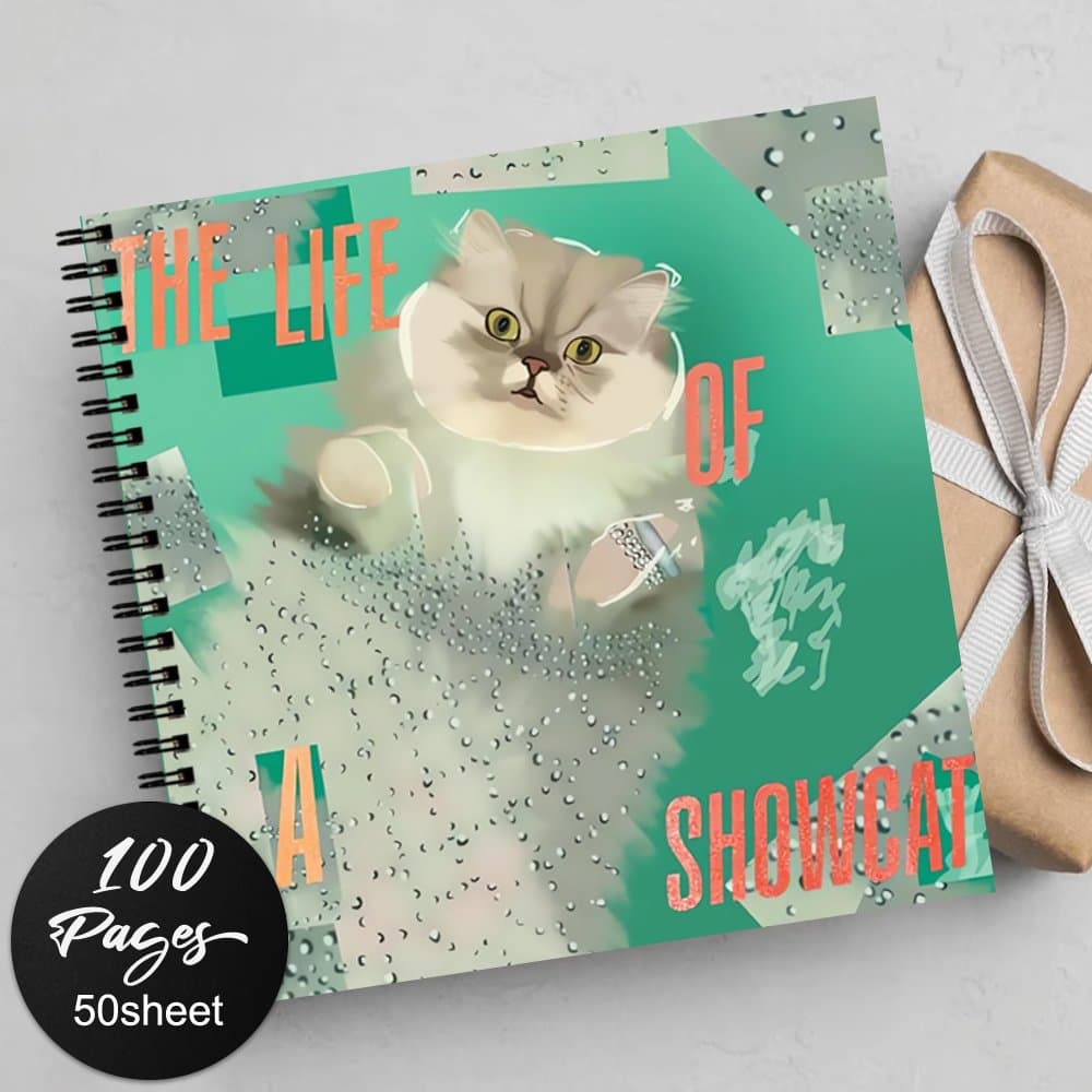 TEMU 1pc Pop Queen Dog Blank Pages Spiral Notebook, Inspired Journal For Work Note Taking, Glitter Gifts, Dog Lover