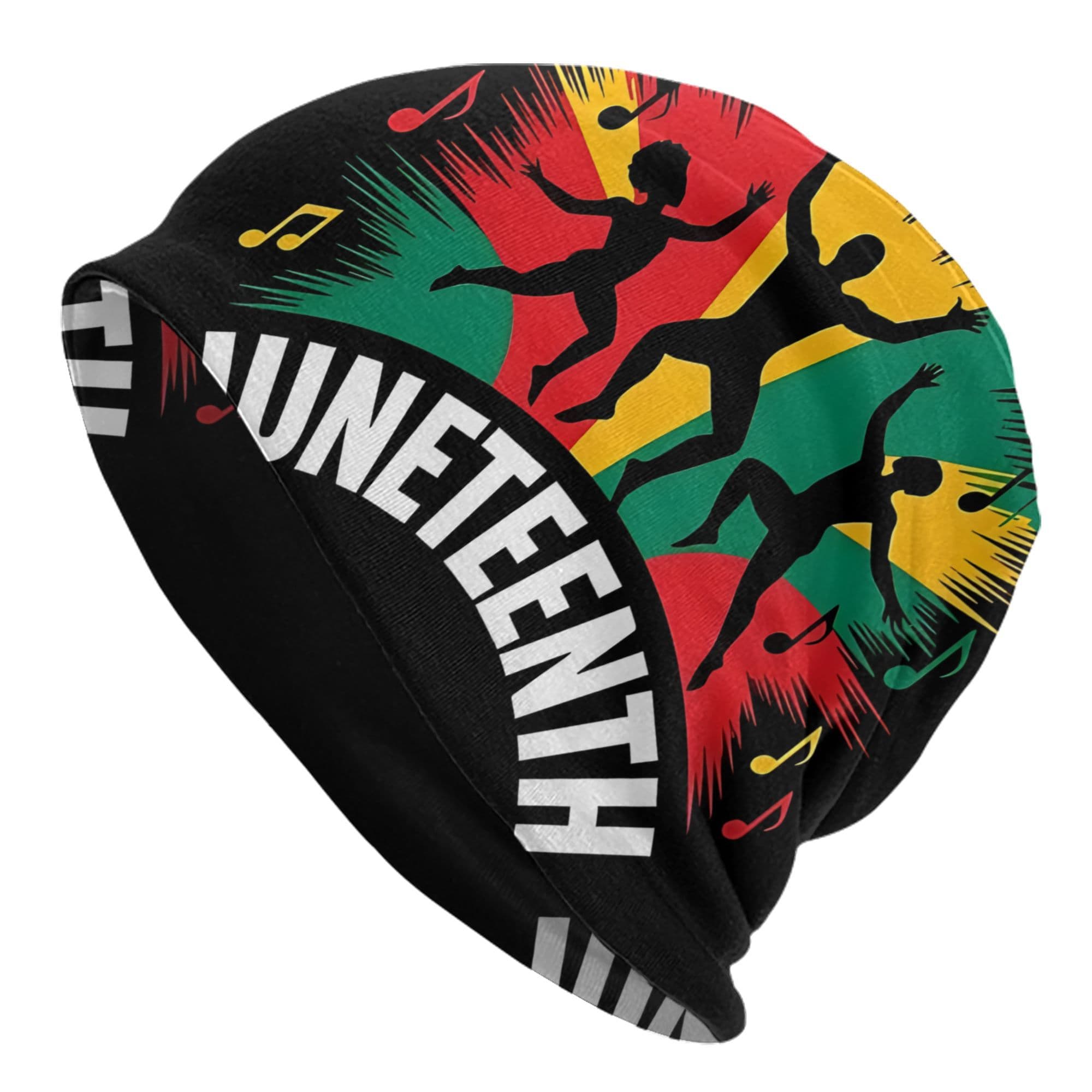 TEMU Zlienszus Adults' Juneteenth Knit Hat - Stylish Non-specific Style Suitable For City , & Casual , Versatile Fashionable Headwear For Everyday Outfits, Brand Recognition