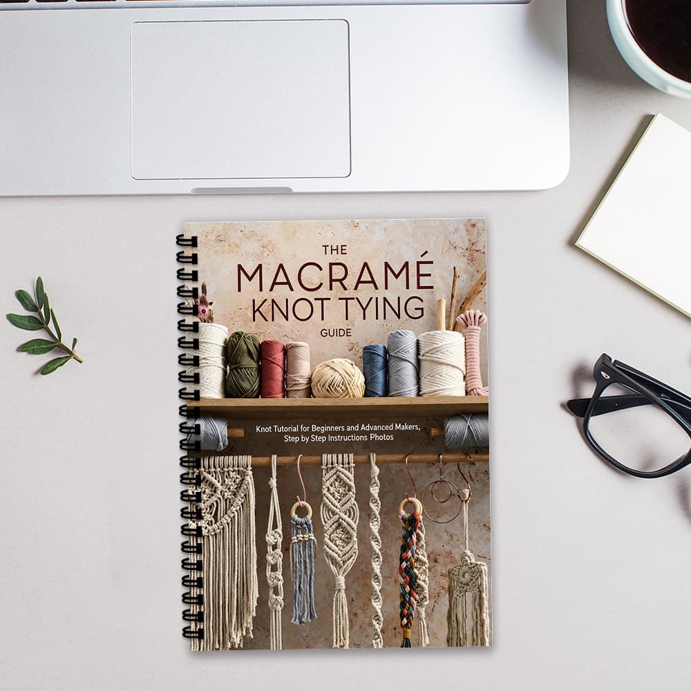 TEMU 1pc The Macrame Knot Tying Guide Spiral Notebook, Step By Step Tutorial, For Beginners And Advanced Makers, Macrame Craft , Ideal Gift For Crafters, Subject Notebook
